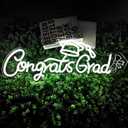 Congrats Grad Neon Sign 25.31x 9.64Inch large Graduation Neon Sign for Backdrop Grad Led Sign Graduation Light Up signs Neon Light With Graduation Cap Scroll for Class Of 2026 Party Celebrations