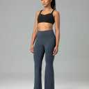 Colorfulkoala Women's Dreamlux Workout Flare Leggings High Waisted Wide Leg Bootcut Yoga Pants 29.5" / 31.5" Inseam (Blue, M)
