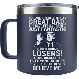 Gifts for dad from Daughter, Son, Kids - Dad Gifts for Fathers Day, Christmas - Father gifts from Kids - Dads Birthday Gift - 14oz Stainless Steel Dad Coffee Mug  Insulated