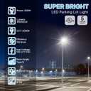 HYPERLITE Parking Lot Light 300W: 5000K 45,000lm Equivalent to 1,200W HPS/HID UL Certified - IP65 LED Pole Light with Dusk to Dawn Photocell - Adjustable Slip Fitter Mounting for Barn, Yard, Roadways