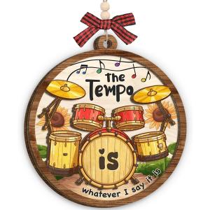 Drum Christmas Ornament 2025 - Music Ornament for Drummers, Drum Gifts for Men Women Boys Girls, Wooden Christmas Ornaments for Tree Decor - Holiday Keepsake & Xmas Gift Exchange Idea