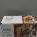 Hair Dryer Holder Cabinet Door 3-in-1 Adhesive Hair Tool Organizer Wall Mounted Adjustable Height Blow Dryer Holder Under Sink Bathroom Hair Appliance Organizer and Storage Countertop(Black)