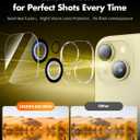 UNBREAKcable Top 9H+ Screen Protector for iPhone 15 Plus & Lens Protector (2+2 Pack), Military-Grade Shatterproof Tempered Glass [99% HD Clear] [Easy Install] Bubble-Free & Anti-Fingerprint-6.7"