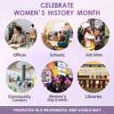 2 x Women's History Month Door Decorations, Purple Inspirational Women Empowerment Hanging Sign Wall Decor, International Women's Day Wreath for Home, School, Classroom, Bulletin Board, Wall, Hallway