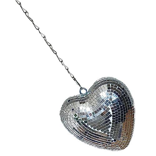 Luxshiny Funky Decor Hanging Disco Ball Mirror Disco Ball Reflective Party Decoration for Home Wedding, 2 Pcs