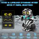 STEM Building Toys for Kids 6-14, Remote & APP Controlled 3in1 STEM Dinosaur Motorcycle Robot Building Kit for Kid with Music Spray, 646 Pcs Building Blocks Set Birthday Xmas Gift Ideas for Boys Girls (Grey Black-3in1)