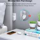 2Pack Flat USB C Wall Charger,40W 4Ports Foldable & Slim Fast Charging Block,Type C Cube Box Multiport Power Adapter Plug Brick Compatible with iPhone 17/16/15/14,Samsung,Pixel, AirPods4,Watch10