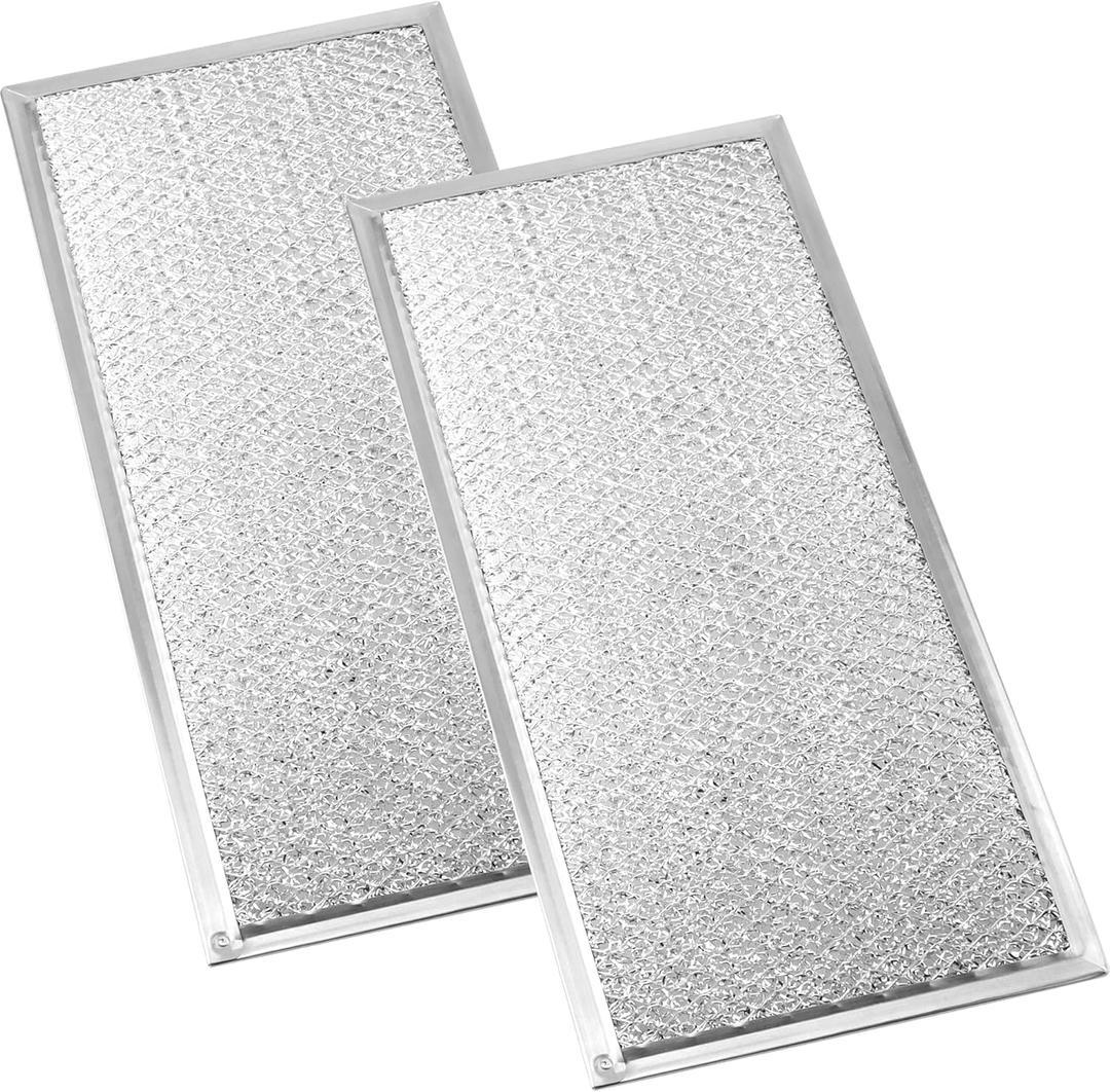 Microwave Grease Filter 13x6 fit for Maytag-Whirlpool-Kitchen Aid Microwave Filter Replacement Kitchen Hood Vent Filter 6x13 fit for Amana Microwave Filter Replacement W10208631A 2 Pack prime&swift
