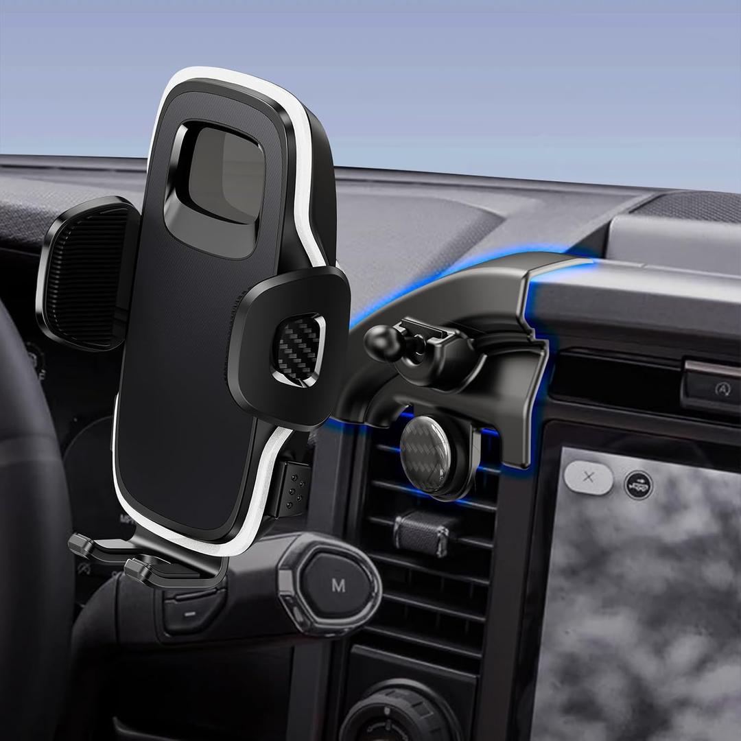 ELOHEI Phone Mount for Ford F-150 with Custom Base, Custom Fit Car Phone Holder for Ford F150 2022 2023 2024 2025 Car Accessories (HE05)