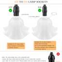 Plastic Lampshades Set of 2, Flower Lampshades 3.7" Top x 7.7" Bottom x 4.5" High, Seaside village Table lamp, Floor Lamps, Pendant Light, Wall Light Replacement Lampshade