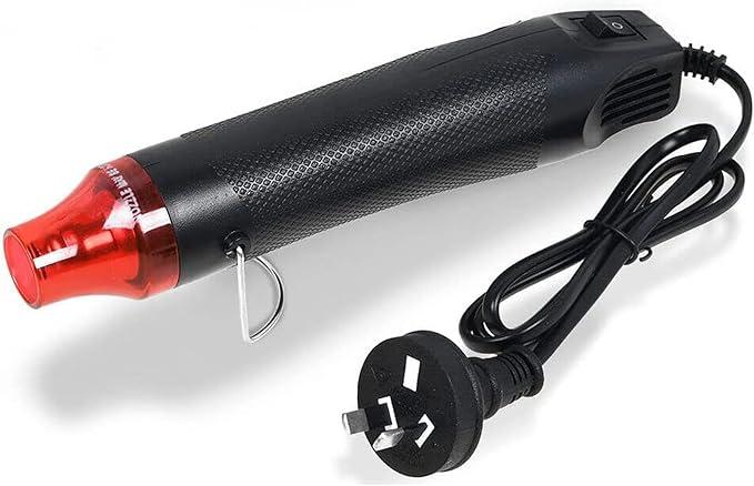 1 Pc Heat Gun for Crafts Mini Portable Handheld Hot Air Gun for DIY Crafts Embossing Epoxy Resin Shrink Wrapping Vinyl Wrap Drying Paint Clay Cup Turner Candle Making, 300w, Black