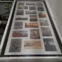 QUTREY 20 Opening 4x6 Collage Picture Frame Set of 2, 18.1x41.3 inches Black Multiple Frames Display 4 by 6 inch Photos with Mat for Wall Hanging