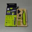 Philips Norelco for Face + Body, Electric Beard Trimmer, Shaver and Groomer, 5in1 Adjustable Comb, 1x Body Kit, Model QP2834/70, Black/Lime Green