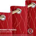 Deconovo Blackout Curtains - Thermal Insulated, Noise-Reducing Window Drapes for Bedroom, Living Room -2 Panels, Red, 42W x 54L