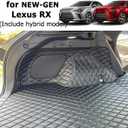 Cargo Mat for 2023-2026 Lexus RX350 RX350H RX450H RX500H Trunk Mat and Rear Backrest Mat Cargo Liners All Weather Anti-Slip