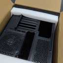 MUSETEX Y6 PC Case, Pre-Installed 7 Infinity Mirror PWM ARGB Fans, ATX Mid Tower Computer Case, Gaming PC Case with Type-C, 270 Full View Tempered Glass, Black