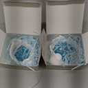 Shell Candles, 2-Pack Scented (Bluebell & Frangipani), Ocean-Inspired Soy Candles in Reusable Seashell Holders, Blue & White Coastal Bathroom Decor & Beach House Gifts