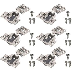 Blum Compact BLUMOTION Hinge (3 Kits), 1/2" Overlay, 105 Opening Angle, Steel, Integrated Soft-Close Hinges for Face Frame Cabinets