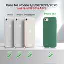 Miracase Compatible with iPhone 12 Case and iPhone 12 Pro Case, Liquid Silicone Gel Rubber Full Body Protection Shockproof Drop Protection Phone Case for iPhone 12/12 Pro 6.1 inch, Matcha Green