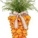 KI Store Tulip Carrot Wreath Orange Carrot Swag Easter Door Decoration Spring Decor for Door Window