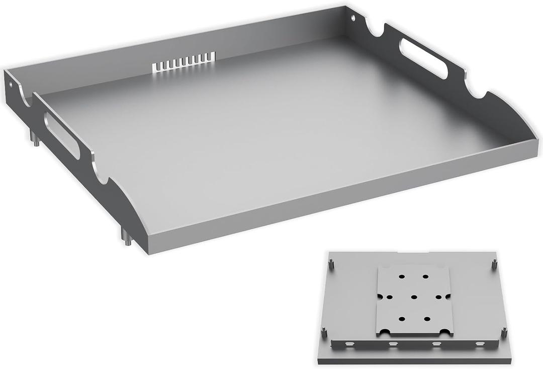 Flat Top Tabletop Griddle Replacement Top for Blackstone 17" Flat Top Grill 1814 1832 1819 1650, Griddle Top Replacement Parts for 17 Inch Blackstone with Rear Grease System & Handy Handle