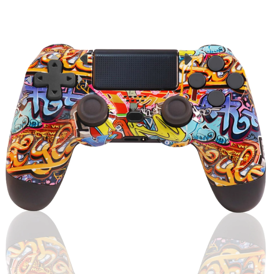 Wireless Controller for P4, Remote Control Compatible with P4/P4 Slim/P4 Pro/PC (Graffiti)