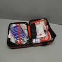 410 Piece Waterproof Hard Shell First Aid Kit for Home, Car, Travel, Camping, Truck, Hiking, Sports, Office, Vehicle & Outdoor Emergencies - Emergency Medical Kits (Red)