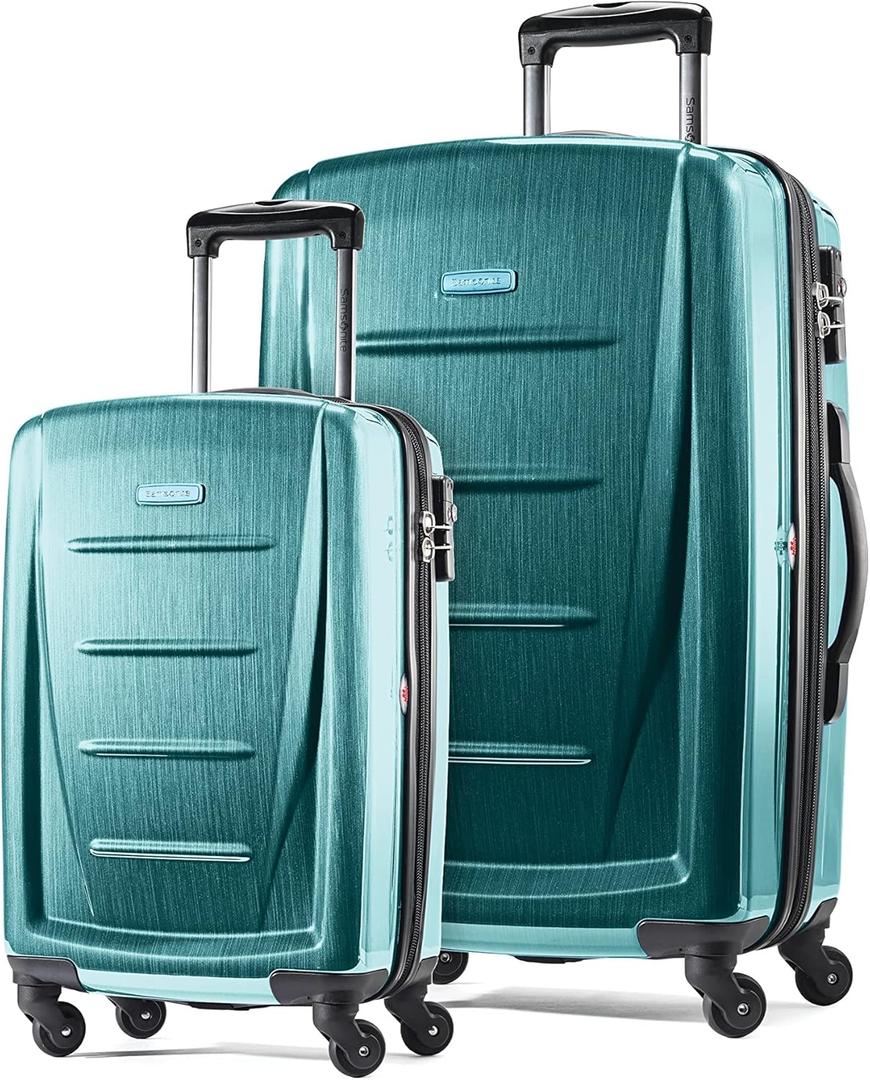 Samsonite Winfield 2 Hardside Luggage with Spinner Wheels, 2-Piece Set (20/28), Cactus Green