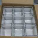 9 Pack Square Glass Vase 4" x 4" x 4", Clear Flower Vase for Centerpieces, Candle Holder for Wedding Party Events, Home Dcor