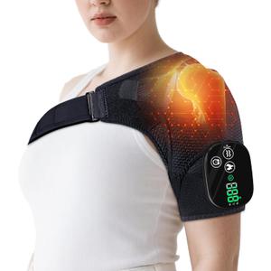 Shoulder Massage with Heating Pad, Cordless Heated Wrap with Vibration, Electric Brace for Shoulder Comfort and Neck Relaxation, Gift for Men and Women