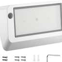 Dual-Color Exterior RV Porch Light LED - 1400 Lumen 12V Waterproof Floodlight for Campers, Trailers Outdoor - IP67 All-Weather Aluminum Fixture - White/Amber Switchable via RV Control (1- Pack)