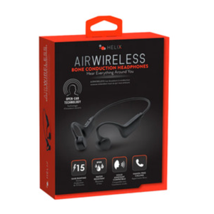 Helix Air Wireless Bone Conduction Open-Ear Headphones - Black