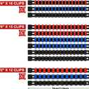 CASOMAN 12PC ABS Socket Organizer, Premium Quality Socket Holders,1/4-Inch x 48 Clips, 3/8-Inch x 90 Clips, 1/2-Inch x 36 Clips, Blue & Red & Black