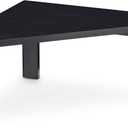 Navaris Bamboo Corner Shelf Unit - Free-Standing Corner Shelf Organizer for Kitchen Cabinet Cupboard Counter-Top Storage 11.8" x 11.8" x 5.9" - Black