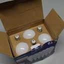 E17 Intermediate Base LED Bulb, 6W (60 Watt Equivalent) G14 Globe Ceiling Fan Light Bulbs, Soft White 2700K, 600 Lumens, Non-Dimmable, Pack of 6