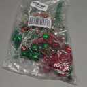 YSPPF 24 Pcs Christmas Jingle Bell Beads Necklace Red Green Silver Christmas Tree Bead Necklace Party Gift Decorations