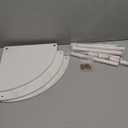 3 Tier Corner Shelf Stand, 23.2" Kitchen Shelf Organizer with Metal Frame for Organization & Storage, Marble White Corner Shelf for Kitchen Decor Accessories