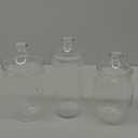 Amazing Abby - Adore - Plastic Apothecary Jars (3-Piece Set, 52/46/46 oz), Acrylic Jars with Lids, Bathroom Canisters, Candy Buffet, Wedding Display, BPA-Free and Shatter-Proof (NOT Glass) (Clear)