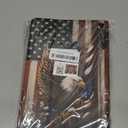 FUYOCWE for Fire HD 10 Tablet Case (13th Generation,2023 Release,10.1"), PU Leather Multi-Angle Folding Stand Smart Flip Cover for Amazon Kindle Fire HD 10 13th Gen-Bald Eagle with Flag