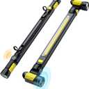 Work LightAUTO ON/Off 3000LM LED Work Light 5200mAh Under Hood Working Light with Hooks, Portable Magnetic Rechargeable Cordless Job Site Lighting for Mechanic/Car Repairing/Garage-Yellow