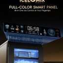 ecozy Nugget Ice Maker Countertop, First Full-Color Smart Panel 44 lbs/24H Ice Machine with APP & Voice Control, Double-Layer Insulation, Pull-Out Water Tank, Soft Pebble Chewable Ice, Self-Cleaning, Silver 