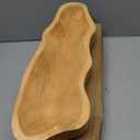 Nuogo 19 Inch Wooden Wavy Edge Dough Bowl Supplies, Khaki