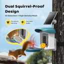 Bird Feeder with Camera 5MP Live Video, Solar Powered Smart AI Identify Birds Species, 2.4Ghz WiFi Camera Bird Feeder with Squirrel-Proof, Instant Arrival Alerts, Ideal Gifts for Bird Lovers