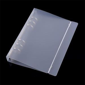 A5 6 Ring Binder Cover Clean Transparent Soft PVC for Refillable Notebook Shell withMatte surfaceforStamp & Die Storage (1pcs)