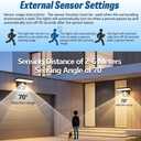 18W Motion Sensor Outdoor Lights Dusk to Dawn Outdoor Lighting 180 Folding IP65 Aluminum Wall lights Motion lights for outside Porch Light Rustproof Exterior Lighting Fixtures for Garage Yard