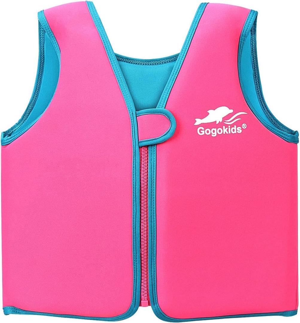 Vine Kids Swim Vest Toddler Learn to Swim Floatation Jackets Training Vest for Boys Girls (5-8 Years, Pink)