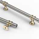 Asidrama 10 Pack 5 Inch(128mm) Gold and Brushed Satin Nickel Kitchen Cabinet Handles, Cabinet Pulls Kitchen Cabinet Hardware Cupboard Handles Drawer Pulls