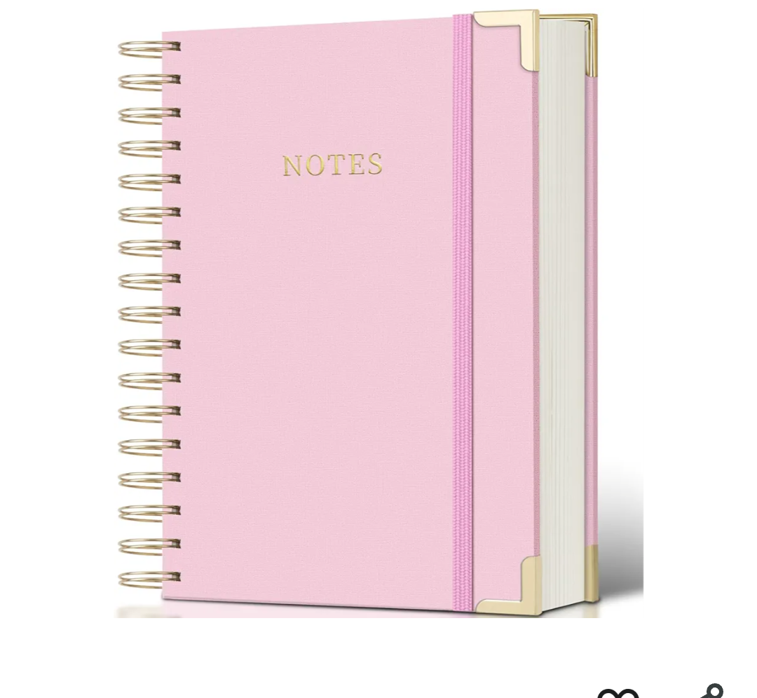 ALKALO Spiral Notebook Journal, 328 Pages Linen Hardcover College Ruled Notebook, Lined Thick Journals for Women Men, A4 Thick Spiral Journal for Writing, 100GSM Paper, Cute Notebooks for Work School