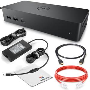 Crossery Dell UD22 Docking Station Bundle - Includes Dell Universal Dock UD22, HDMI & Ethernet Cable, 130W Power Adapter - USB-C Laptop Docking Station - Efficient Connectivity Solution