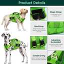 Kuoser Dog Life Jacket High Flotation, Reflective Dogs Life Vest for Swimming Boating, Adjustable Small Medium Large Dog lifejacket, Lightweight Dogs Life Preserver Rescue Handle Spring Summer Pool, XXL